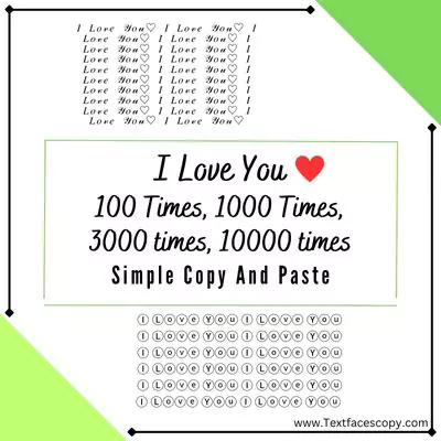 i love you 100 times